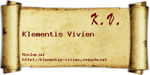 Klementis Vivien névjegykártya