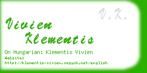 vivien klementis business card